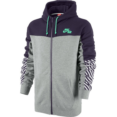 Nike Sudadera Basket Capucha Heritage Full-Zip (507/gris/purple)