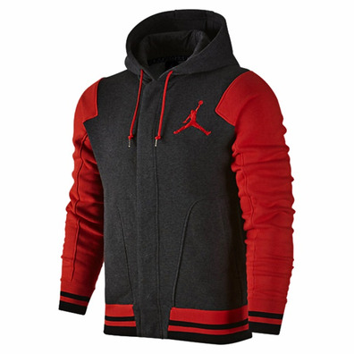 Jordan Varsity Hoody 2.0 "Twice Black Crimson" (033/negro/naranja)