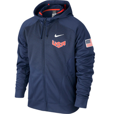 Chaqueta Cap Nike Logo (USA) GT PF Full-Zip (453/navy/rojo/bl)