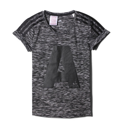 Adidas Camiseta Junior Wardrobe Style Logo (negro/gris)