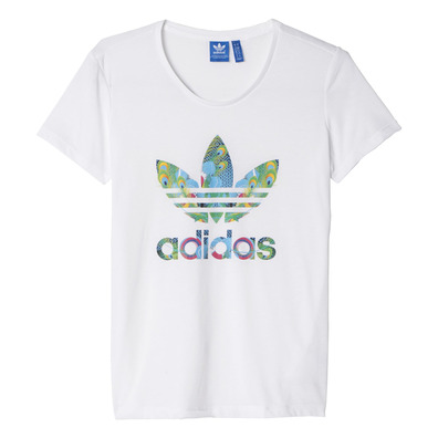 Adidas Originals Camiseta Mujer Bird Logo (blanco/multicolor)