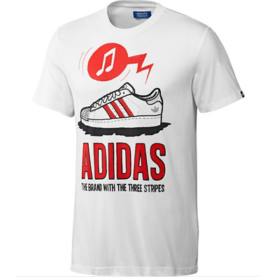 Adidas Camiseta Original Graphic Sinsing Shelltoe (blanco)