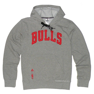 Adidas Sudadera NBA Bulls Washed Po Hooded (gris/rojo)