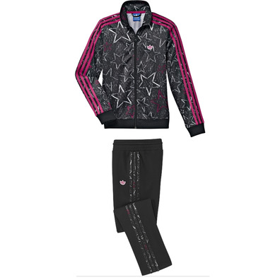 Adidas Chandal JG Style Firebird  (negro/rosa)