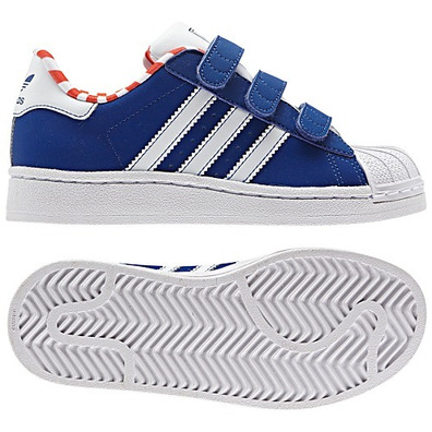 Adidas Superstar 2 CF infantil (19-27)(azul/blanco)