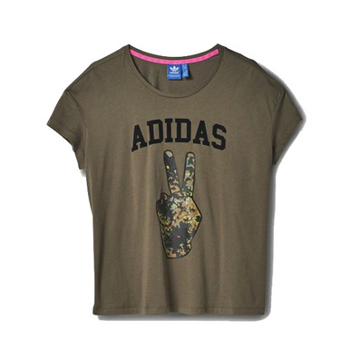 Adidas Originals Camiseta "Peace" (caqui/rosa)