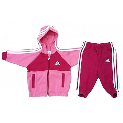 Adidas Chándal Inf J 3S FZ  Jogge Tracksuit (Ultrarosado/rosa)