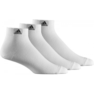 Adidas Calcetines Ankle Plain Training 3PP (blanco)