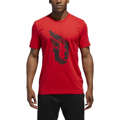 Adidas Dame Logo Tee "Scarlet"