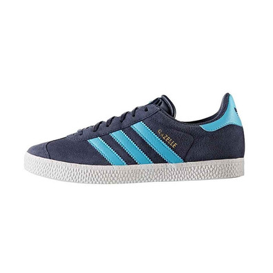 Adidas Originals Gazelle J (Midnight Grey/Bright Cyan/Gold)