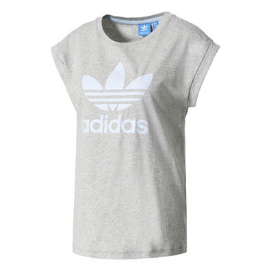 Adidas Originals W Boyfriend Roll-Up Tee (medium grey heather)