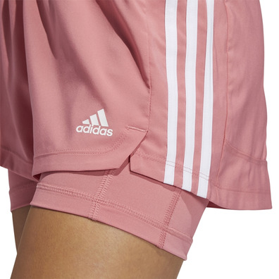 Adidas Pacer 3-Stripes Woven 2 In 1 Shorts