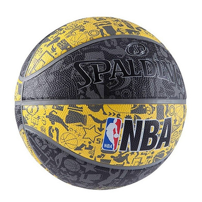 Balón Basket Spalding NBA Graffiti Yellow Talla 7