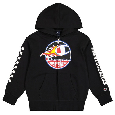 Champion Kids Fleece Full Zip Hoodie "Black"