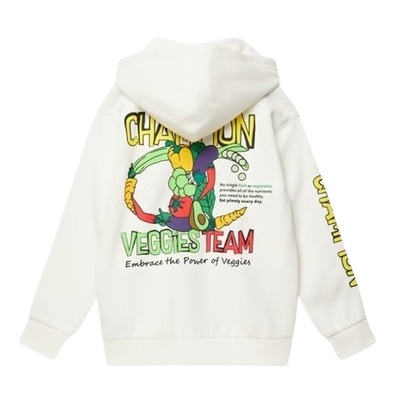 Champion Kids Fleece Full Zip Hoodie "White"