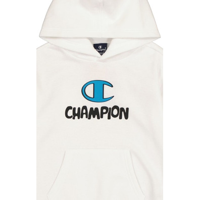 Champion Kids Graphic Fleece Hoodie "White"