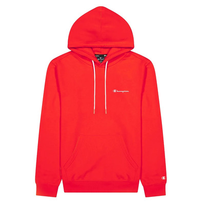 Champion Legacy Drawcord Small Logo Hoodie "Red"