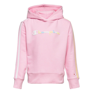 Champion Legacy Girls Script Logo Front Hoodie "Pink"