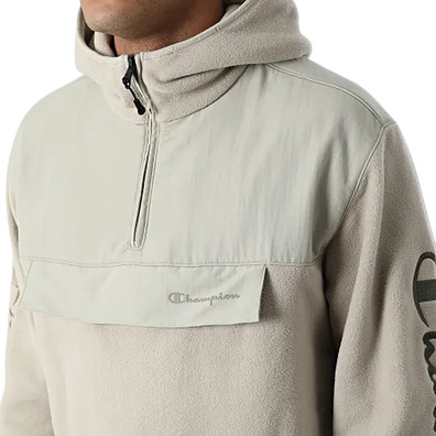 Champion Legacy Outdoor Polar Hooded Half Zip "Beige"