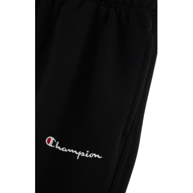 Champion Logo Straight Leg Fleece Joggers "Black"