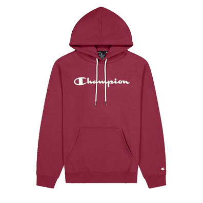 Champion Script Logo Print Cotton Terry Hoodie "Dark Purple"