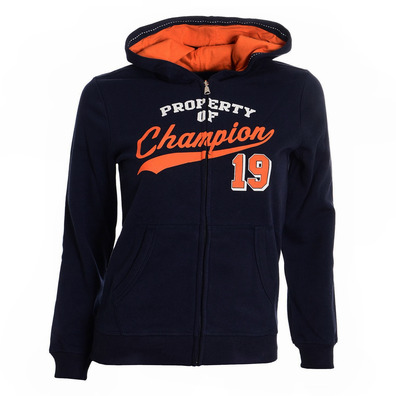 Champion Sudadera Capucha Niño Athletic 1919 Hooded Full-Zip (marino/naranja)