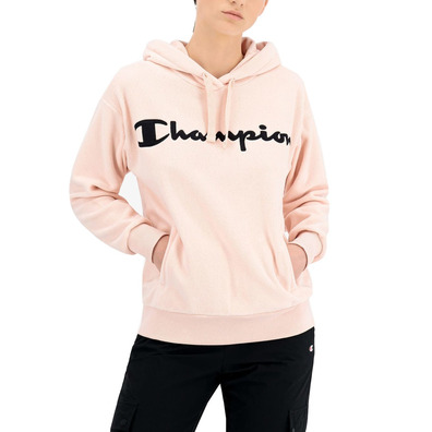 Champion Wn´s Legacy Script Logo Polar Fleece Hoodie "Rose Tane"