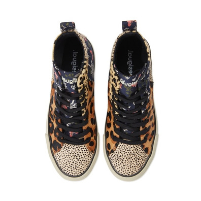 Desigual High-top Sneakers Patch Fur "Safari"