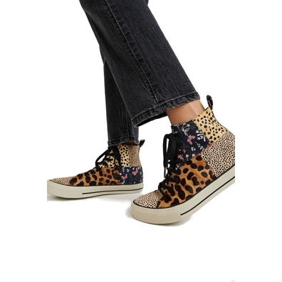 Desigual High-top Sneakers Patch Fur "Safari"