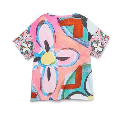 Desigual Girls Painted Flower T-Shirt