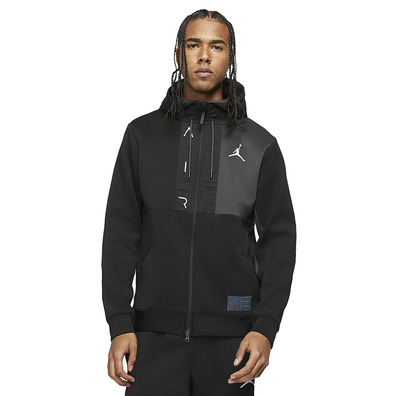 Jordan Air Men's Fleece Full-Zip Hoodie "Black"