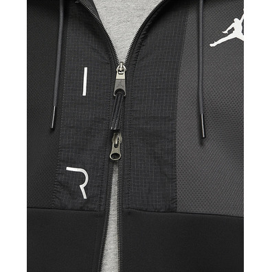 Jordan Air Men's Fleece Full-Zip Hoodie "Black"