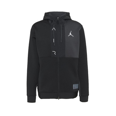 Jordan Air Men's Fleece Full-Zip Hoodie "Black"