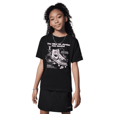 Jordan Girls JDB AJ1 1985 Will Fly! Graphic T-Shirt "Black-Pink"