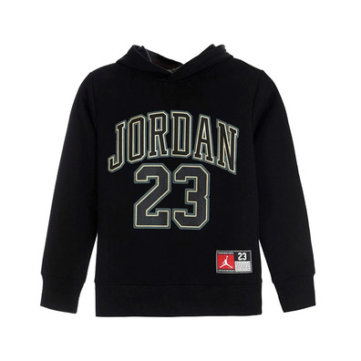 Jordan Kids HBR Logo 23 Fleece Pullover Hoodie "Black Gold"