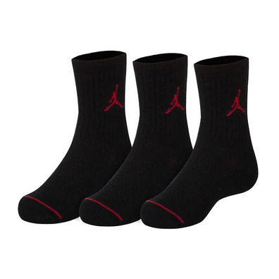 Jordan Kids Jumpman Crew Socks 3 Pair (27-35) "Black"