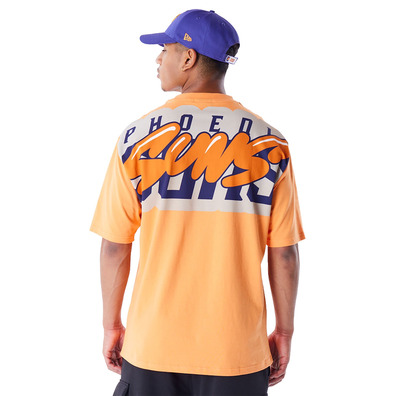 New Era NBA Phoenix Suns Wordmark Orange Oversized T-Shirt