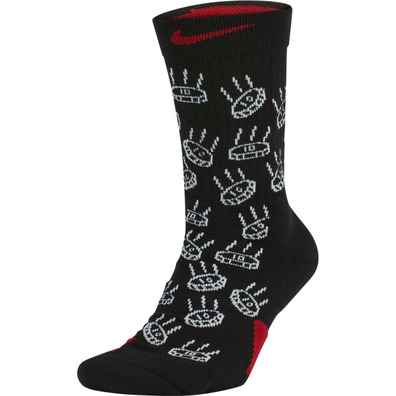 Nike Elite Basketball Graphic Crew Socks Coin Toss (010)