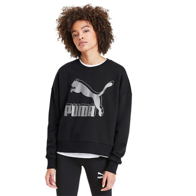 Puma Classics Logo Metallic Crew W