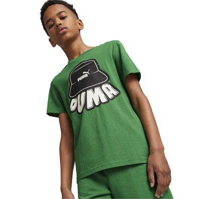 Puma Junior ESS+ MID 90s Graphic Tee B "Archive Green"