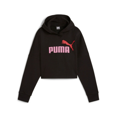 Puma Girls ESS Logo Cropped Hoodie G "Black"