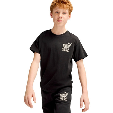 Puma Kids ESS+ MID 90s Graphic Tee B "Black"