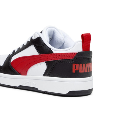 Puma Rebound V6 Lo Jr "White-For All Time Red-Black"