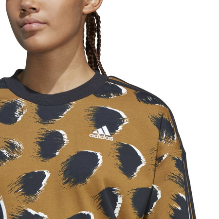 Adidas Essentials 3-Stripes Animal Print Sweatshirt