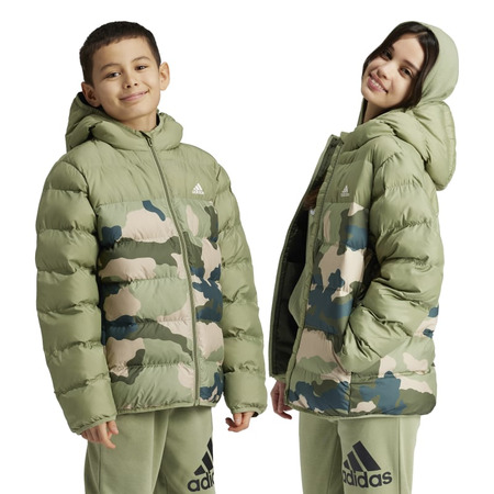 Adidas Kids Synthetic Down Allover Print Jacket "Night Cargo"