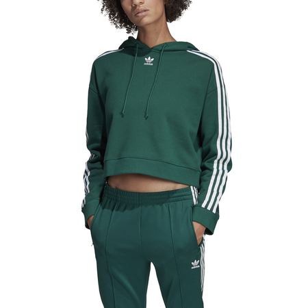 Adidas Originals Cropped Hoodie (collegiate green)