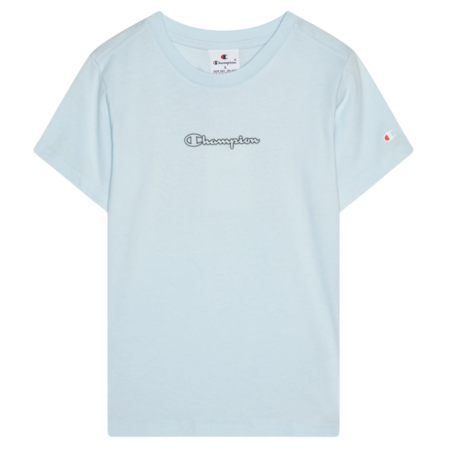 Champion Cotton Graphic Crewneck With Large Logo T-Shirt "Light Blue"