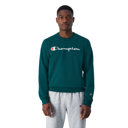 Champion Embroidered Big Logo Crewneck Sweatshirt "Forest Green"