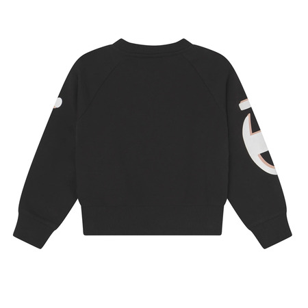 Champion Girls Legacy Logo Crewneck Sweatshirt "Black"