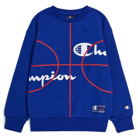 Champion Kids Basketball Logo Fleece Sweatshirt "Blue"